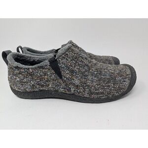 KEEN Shoes Womens Size 10 Gray Tweed Slip On Slippers Faux Fur Lined Warm